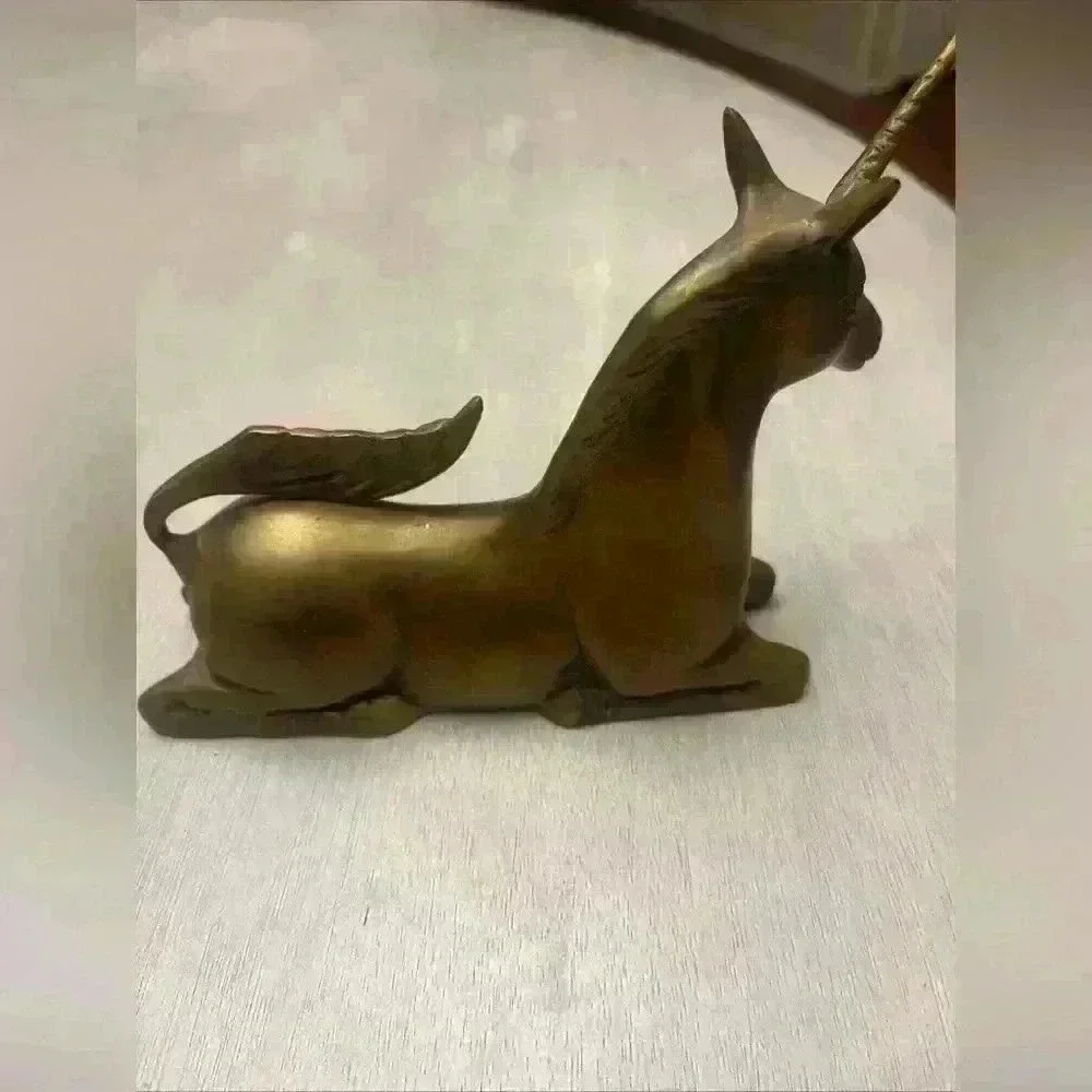 Vintage Solid Brass Unicorn Figurine